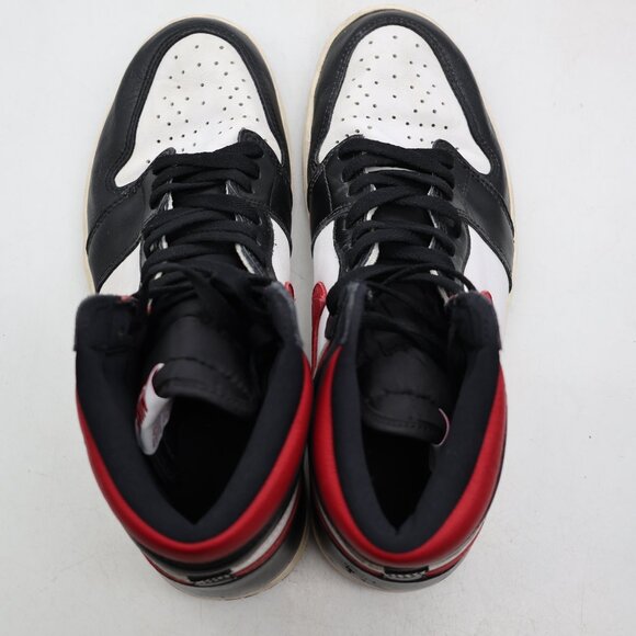 Nike Jordan 1 Retro High Black Gym Red Men's Size 11 Black White Sail 555088-061 - Picture 9 of 10